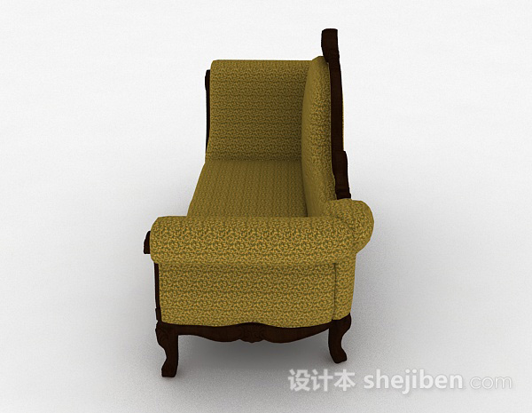 设计本欧式单人沙发3d模型下载