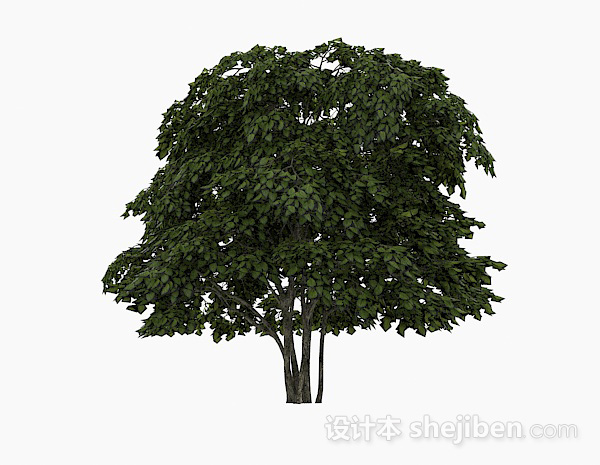 免费绿色椭圆形灌木丛3d模型下载