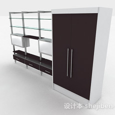 简约家居衣柜3d模型下载
