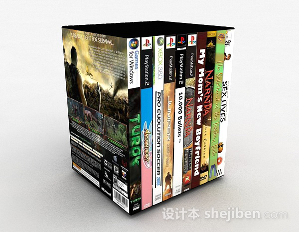 设计本动漫DVD光盘套装3d模型下载