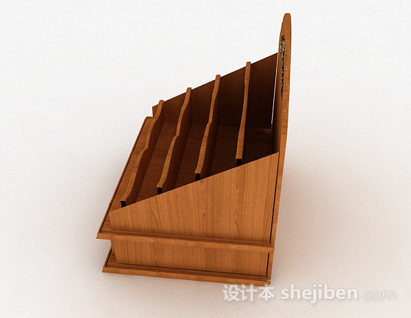 设计本木质桌上收纳盒3d模型下载