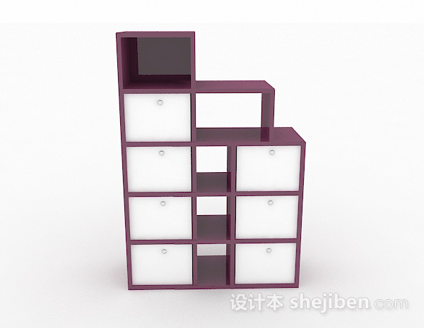 现代风格紫色家居柜子3d模型下载