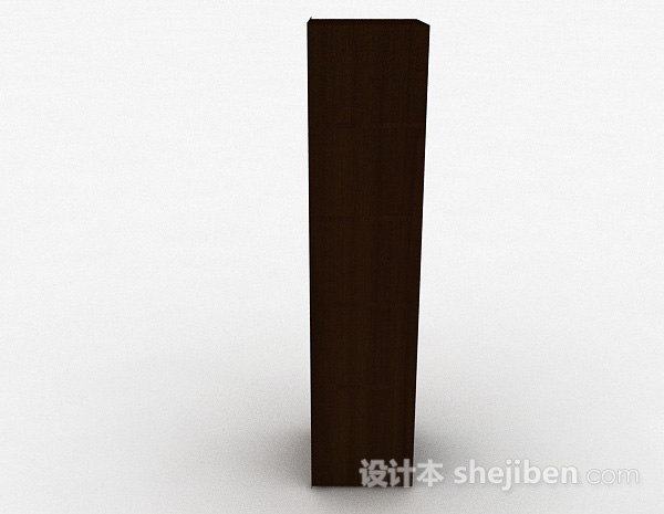 设计本木质棕色立体展示柜3d模型下载