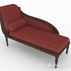 欧式红色双人沙发3d模型下载