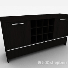 简约木质柜子3d模型下载