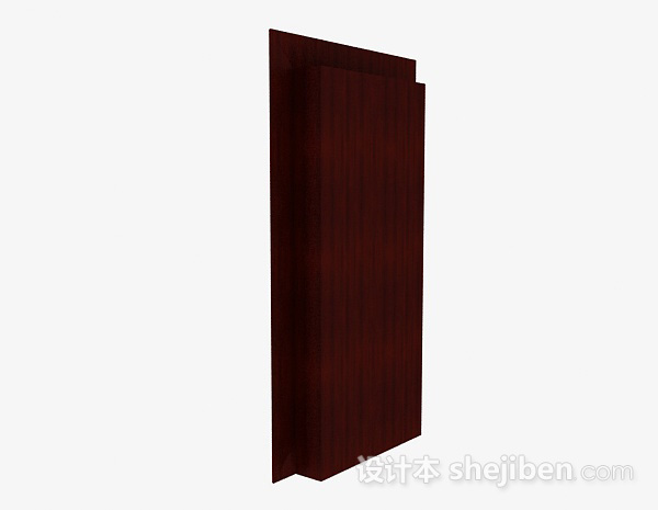 设计本棕红色八格木质展示柜3d模型下载