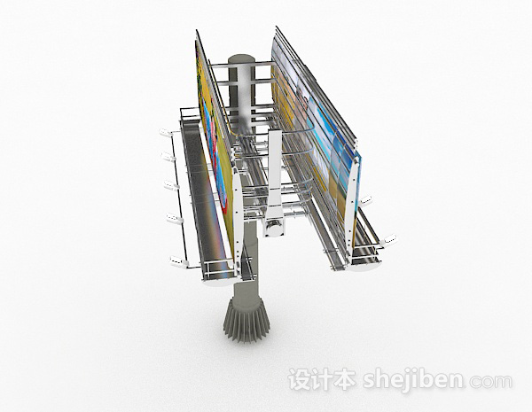 设计本金属质地公路广告塔3d模型下载