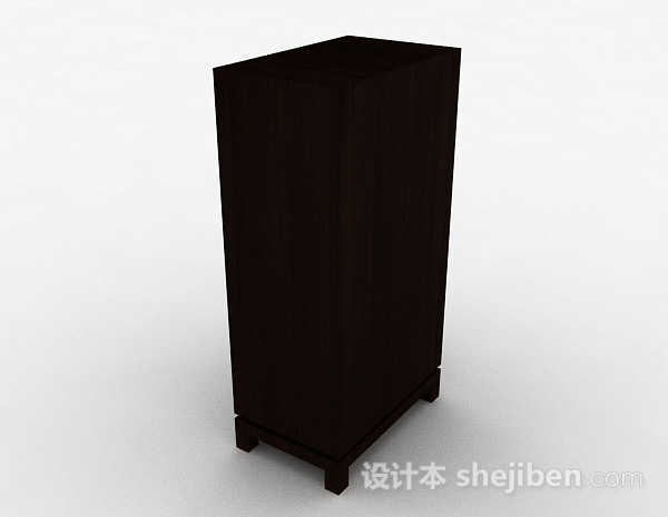 设计本现代风格黑色多彩储物柜3d模型下载
