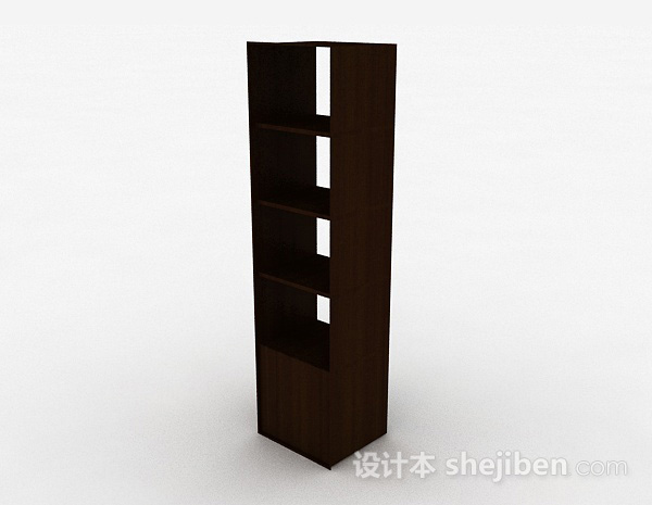 现代风格木质棕色立体展示柜3d模型下载