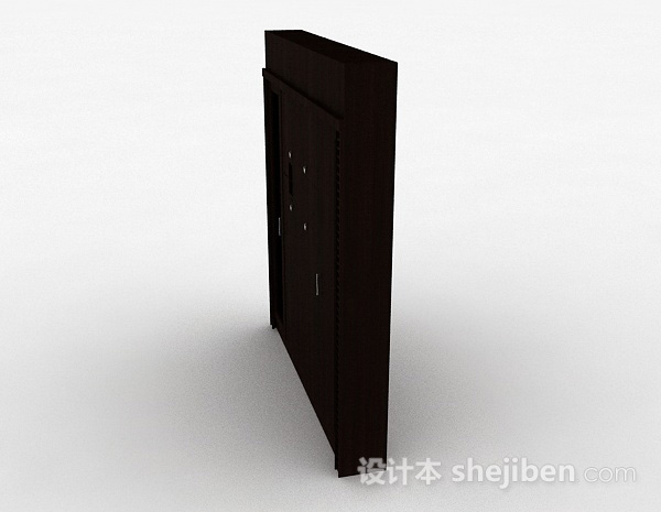 免费现代风格木质推拉门衣柜3d模型下载