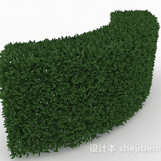 绿色树叶灌扇形造型3d模型下载