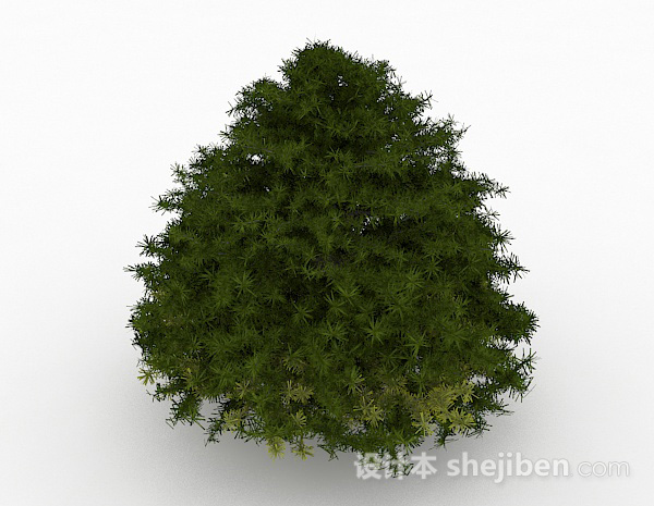 现代风格绿色低矮植被3d模型下载