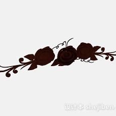 红色玫瑰花装饰3d模型下载