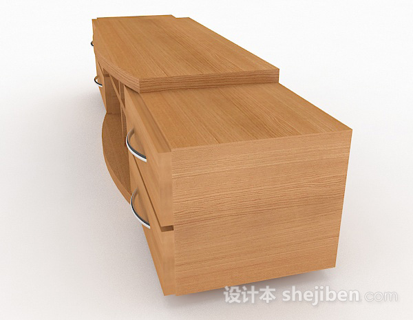 设计本现代木质家居电视柜3d模型下载