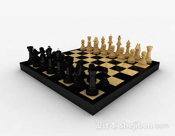 欧式风格国际象棋3d模型下载