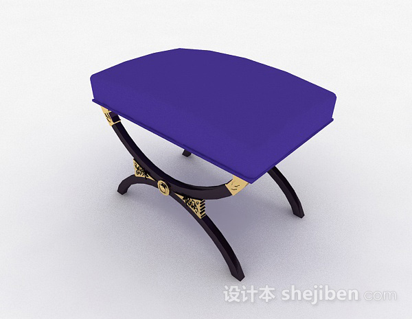 紫色凳子3d模型下载