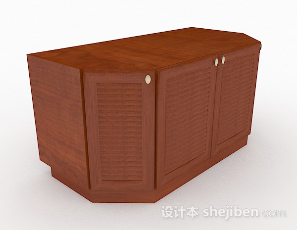木质家居床头柜3d模型下载