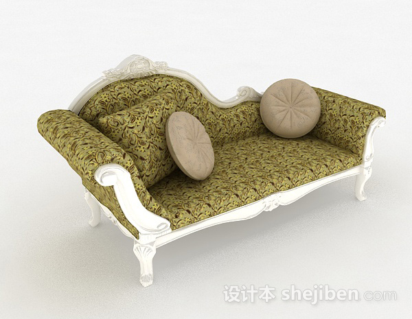 欧式风格欧式风格布艺双人沙发3d模型下载