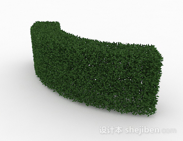免费披针形树叶灌圆形造型3d模型下载