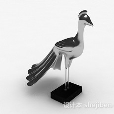 现代风格金属鸟家居摆件品3d模型下载