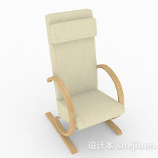 浅棕色休闲椅3d模型下载