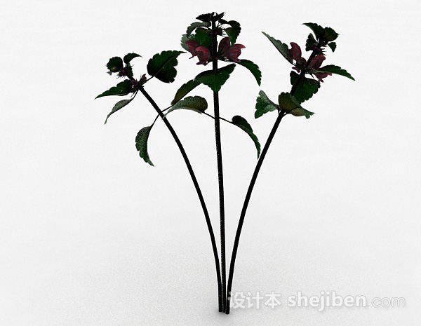 免费室外绿色花卉3d模型下载