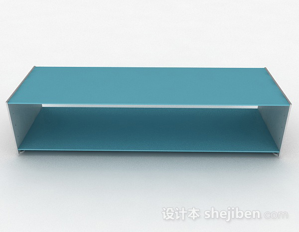 现代风格蓝白色简约鞋柜3d模型下载