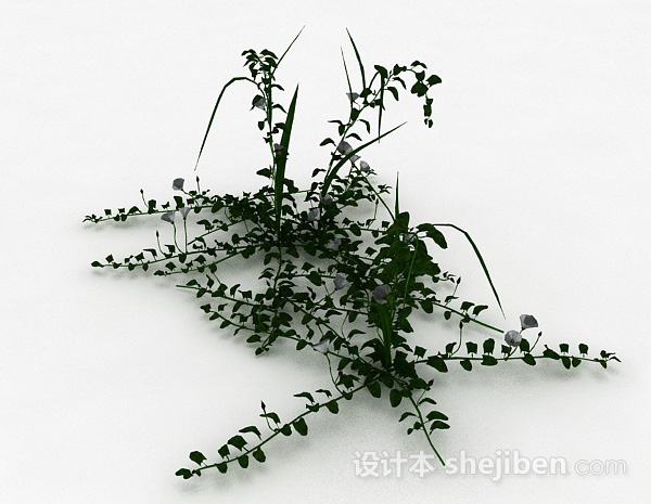 免费喇叭花植物3d模型下载