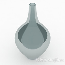 灰色大肚陶瓷摆件3d模型下载