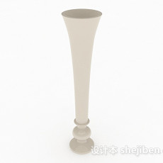 白色陶瓷广口瓶3d模型下载