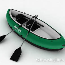 绿色皮艇3d模型下载
