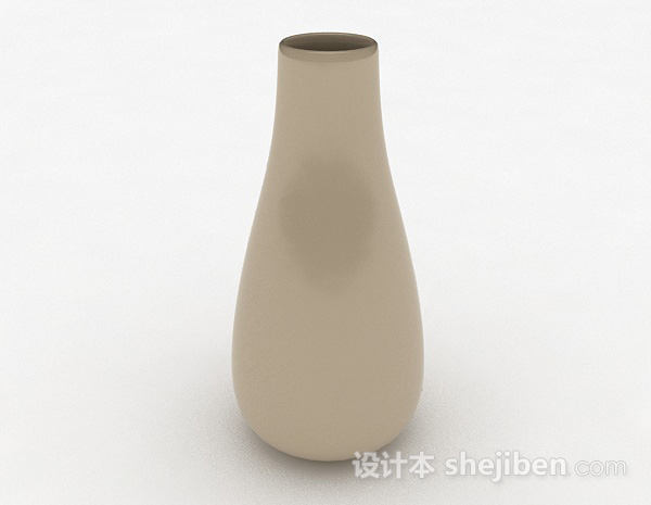 现代风格灰色陶瓷花瓶3d模型下载
