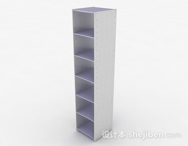 现代风格紫色简约家居墙柜3d模型下载