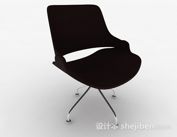 现代风格现代时尚棕色家居椅3d模型下载
