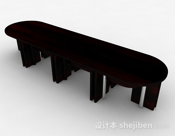 现代风格现代风格长方形大型会议桌3d模型下载