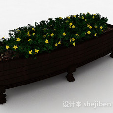 花卉盆栽3d模型下载