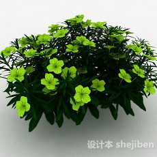 绿色花朵绿植3d模型下载