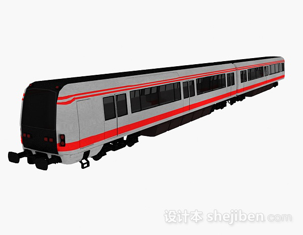 现代风格火车车厢3d模型下载