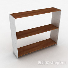 棕色木质鞋柜3d模型下载