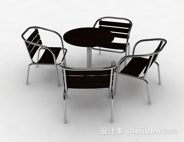 免费黑色时尚室外单人椅3d模型下载