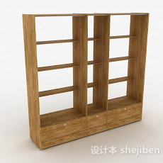 简约木质家居展示柜3d模型下载