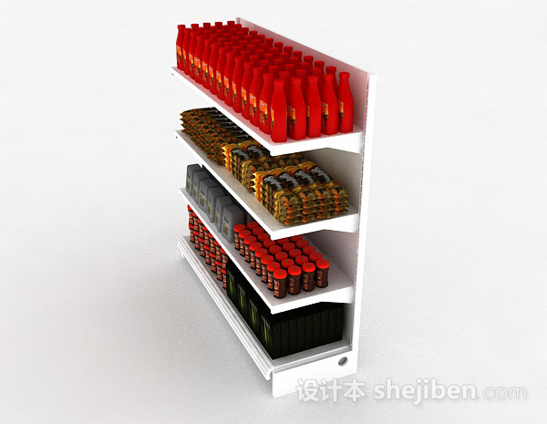 设计本超市产品展示架3d模型下载