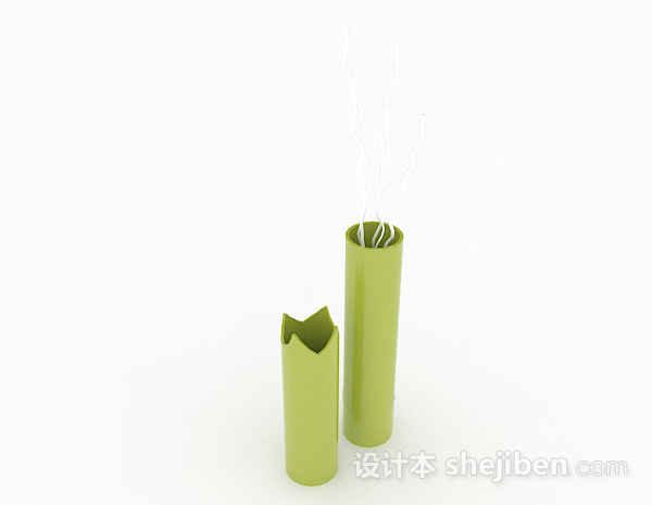 设计本绿色陶瓷摆件3d模型下载