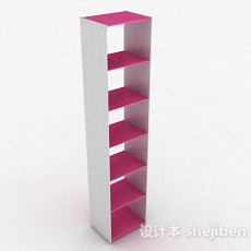 粉红色多层展示柜3d模型下载