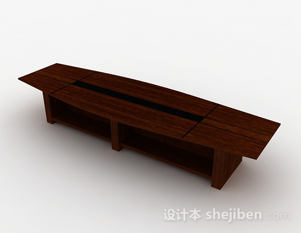 现代风格现代风格长方形多人会议桌3d模型下载