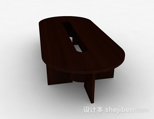 免费现代风格椭圆形会议桌3d模型下载