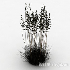 密集型草叶植物3d模型下载