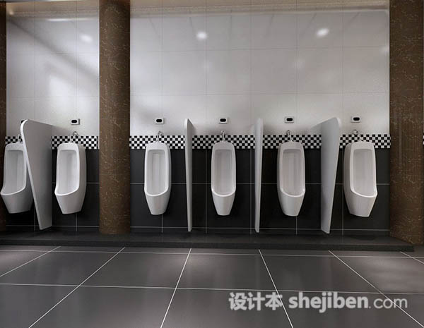 公共厕所挡板3d模型下载